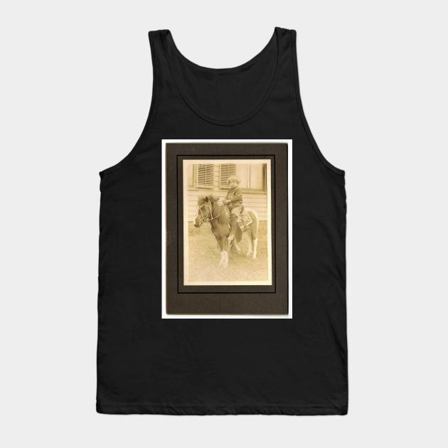 Young Boy and His Pony Tank Top by Rob Johnson Photography